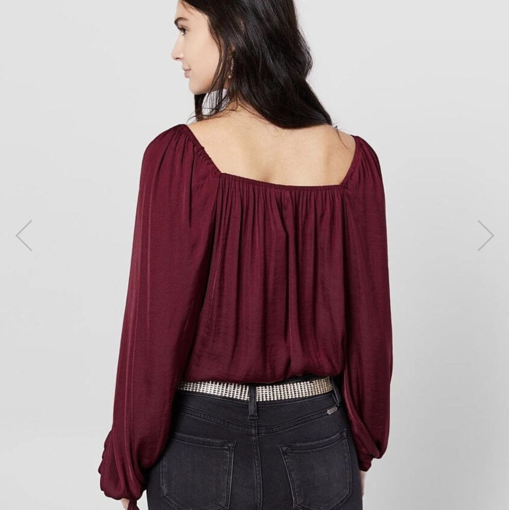 Free People Another Round Balloon Sleeve Bodysuit - Picture 2 of 7